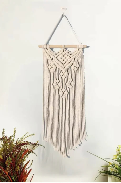 Handwoven Macrame Wall Hanging – Bohemian Cotton Rope Tapestry for Home Décor - jasmin milk bar