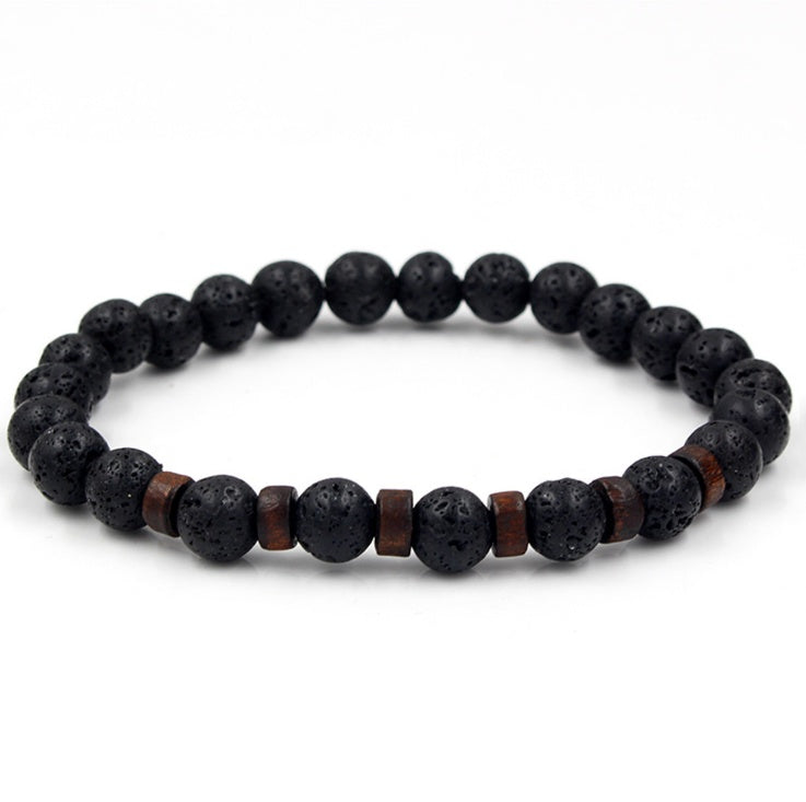 Black Volcanic Stone Bracelet - jasmin milk bar