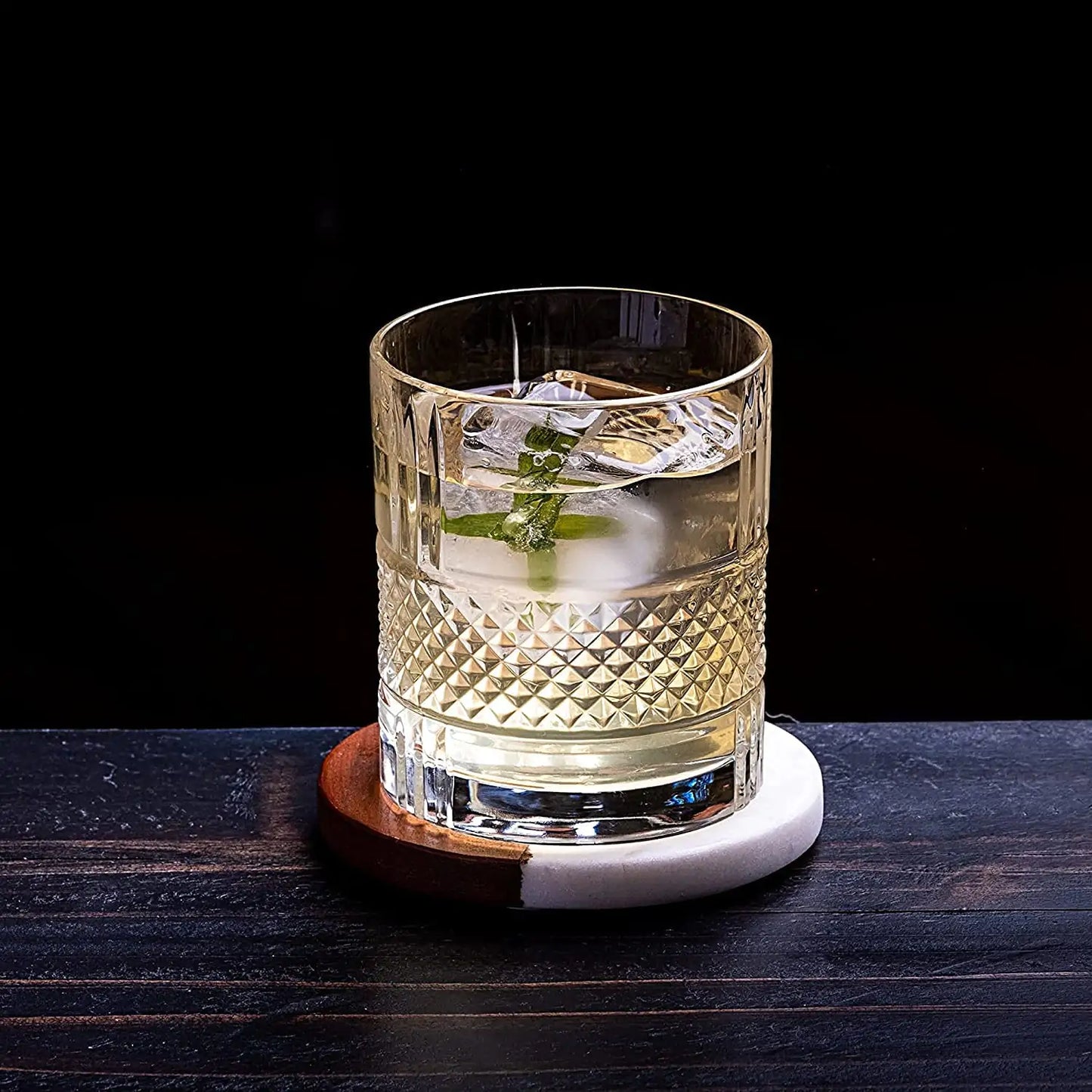 The Connoisseur's Set - Whiskey Stones & Reserve Whiskey Crystal Glass - jasmin milk bar