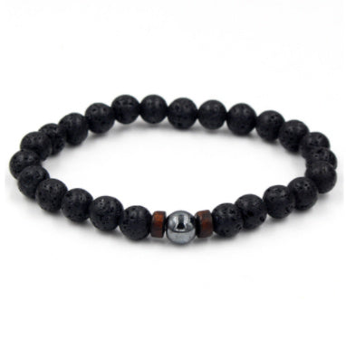 Black Volcanic Stone Bracelet - jasmin milk bar