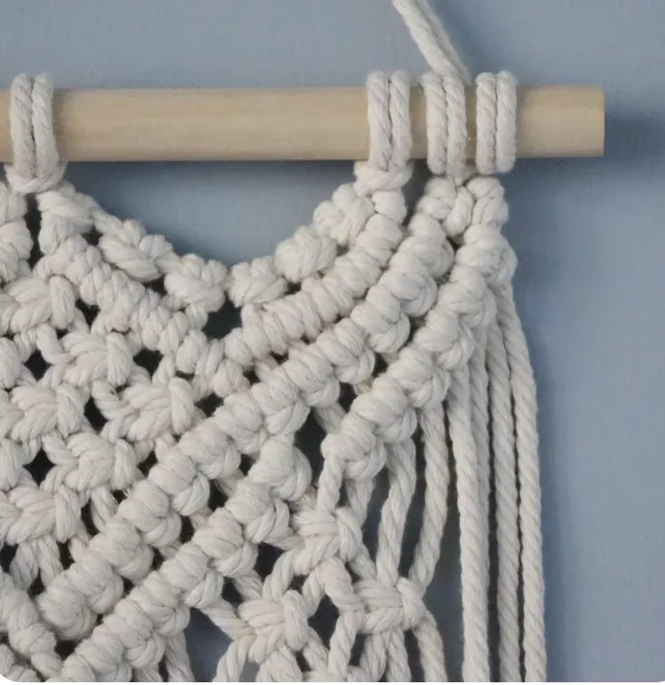 Handwoven Macrame Wall Hanging – Bohemian Cotton Rope Tapestry for Home Décor - jasmin milk bar