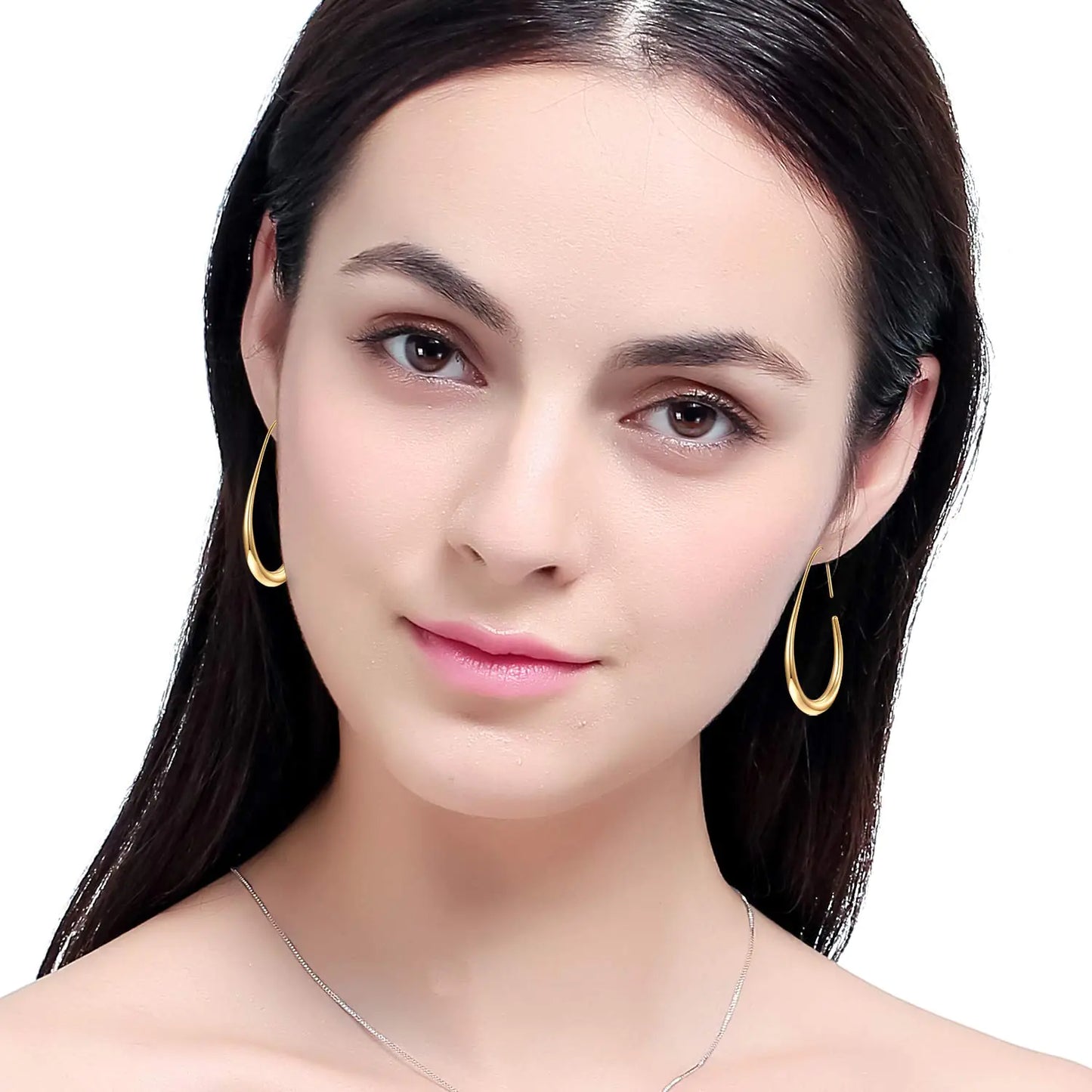 Lightweight Teardrop Hoop Earrings - jasmin milk bar