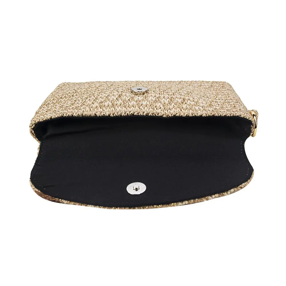 Phoenix Clutch-Tan / Gold - jasmin milk bar