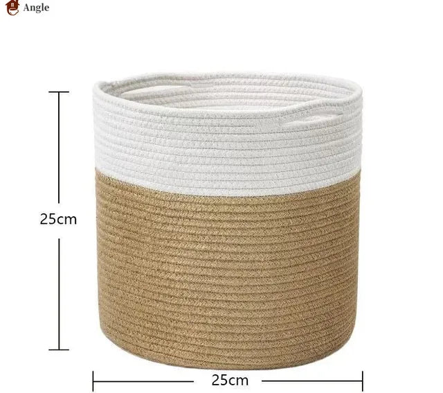 Thick Heavy Cotton Rope Laundry Bucket - jasmin milk bar