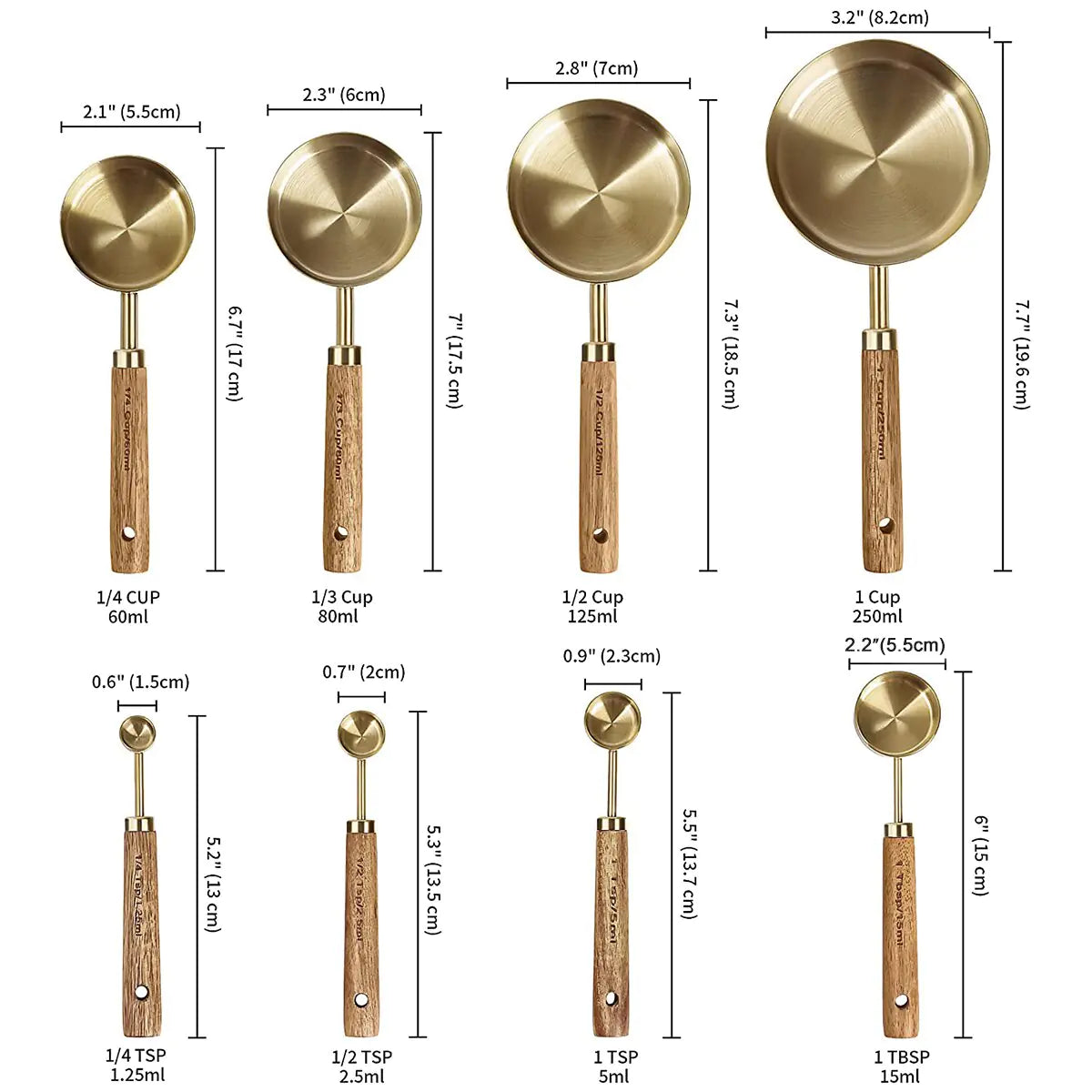 8-Piece Measure Cup and Spoon Set - jasmin milk bar