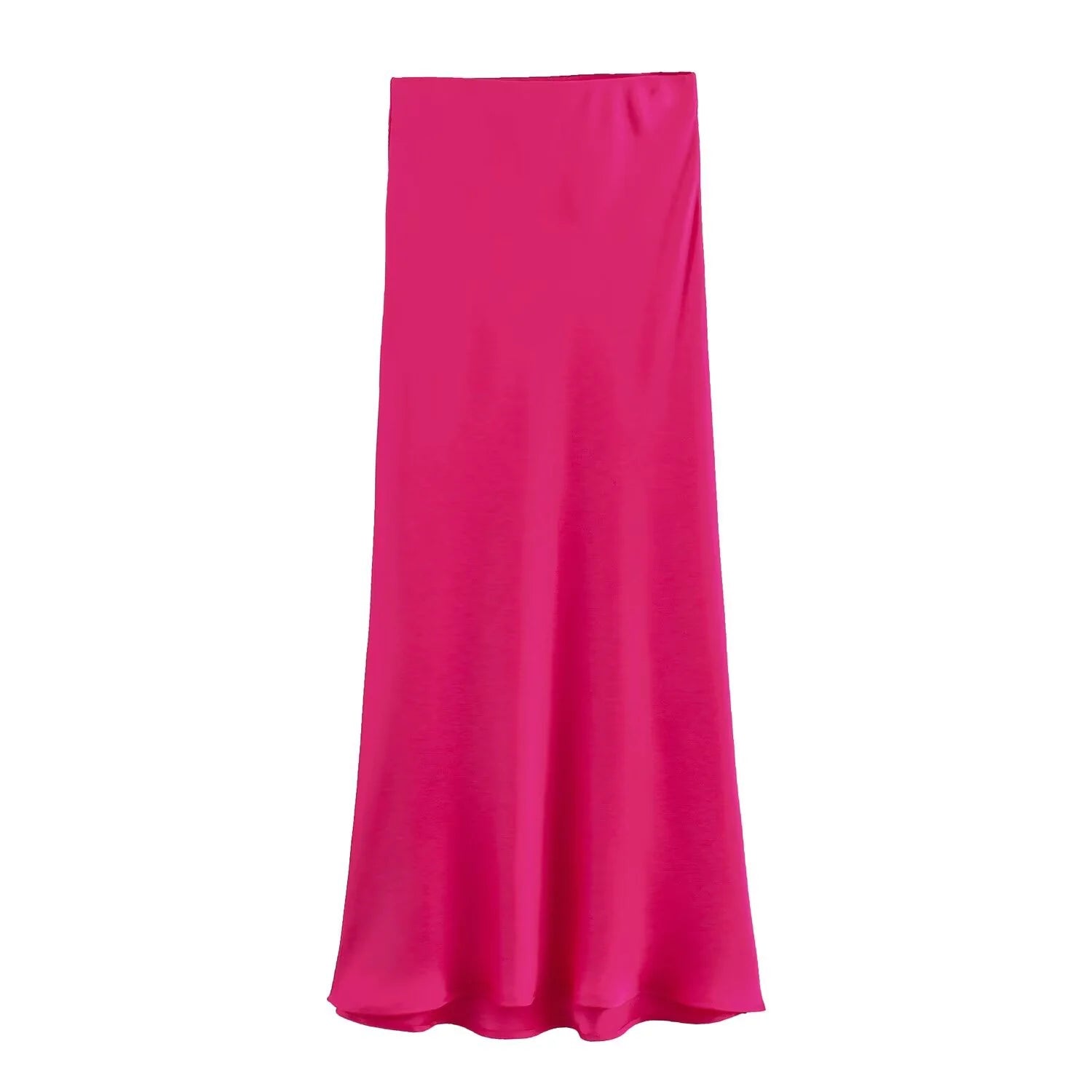 Women's Satin Pleated Midi Skirt - jasmin milk bar