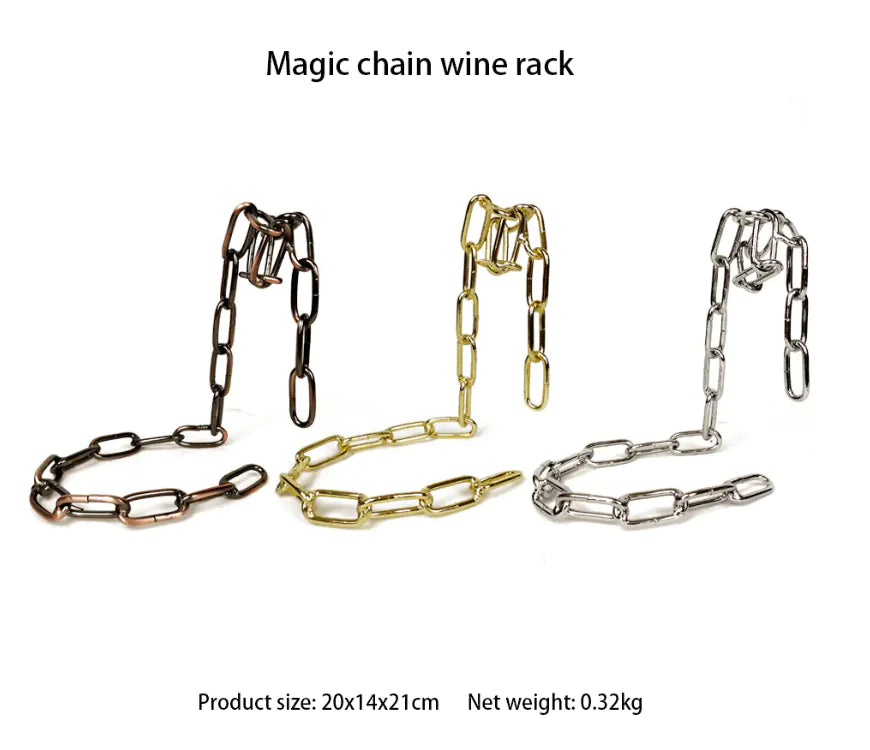 Magic Iron Chain Wine Bottle Holder - jasmin milk bar