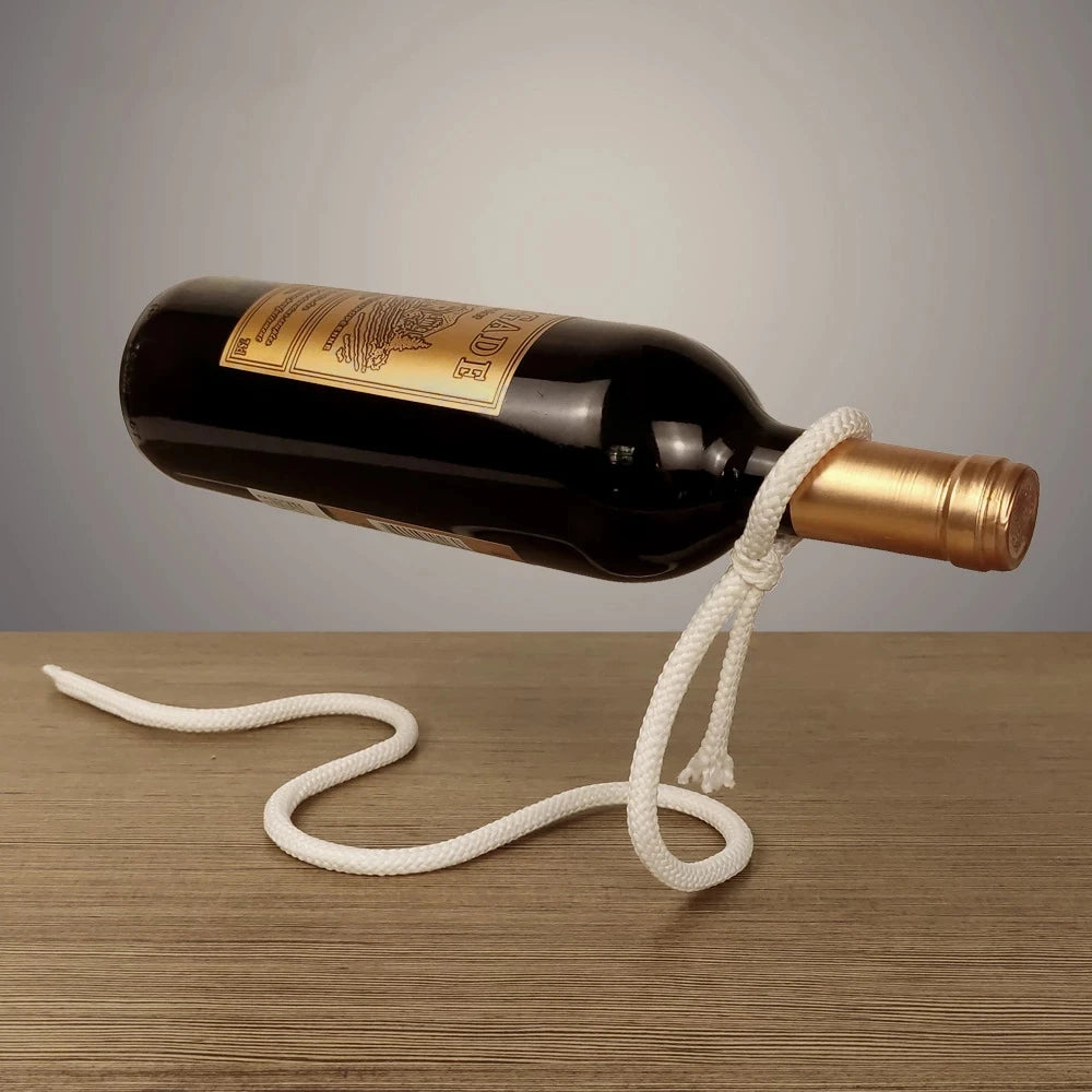 Creative Suspended Rope Wine Rack - jasmin milk bar