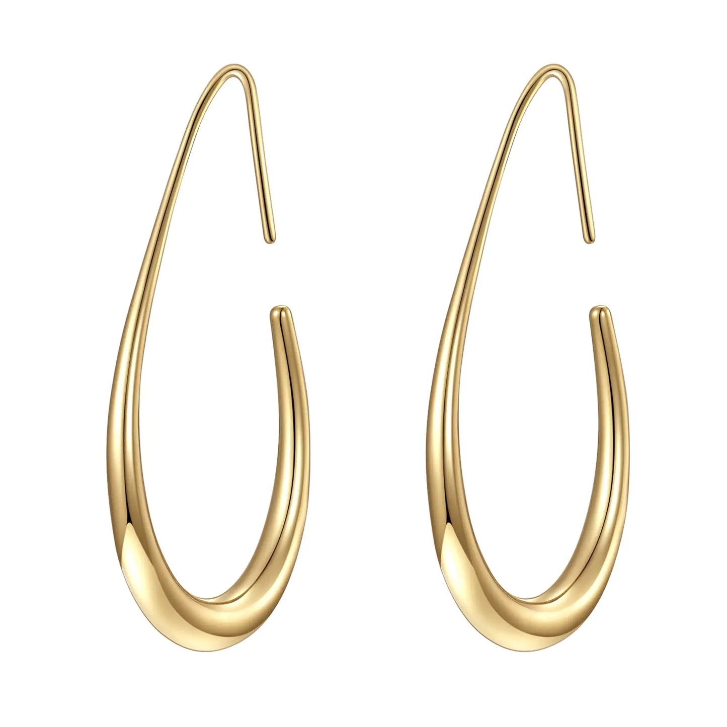 Lightweight Teardrop Hoop Earrings - jasmin milk bar