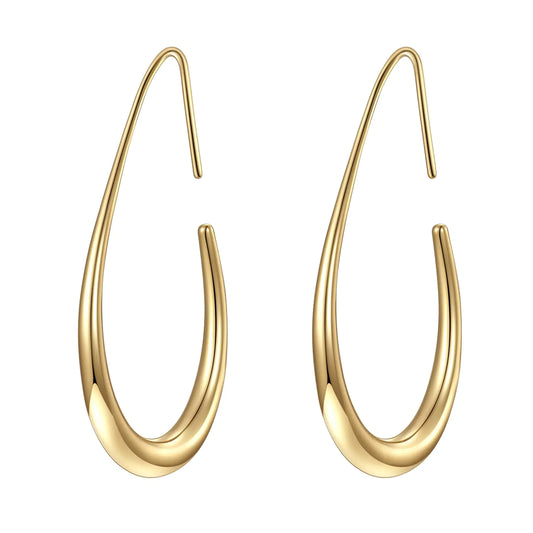 Lightweight Teardrop Hoop Earrings - jasmin milk bar