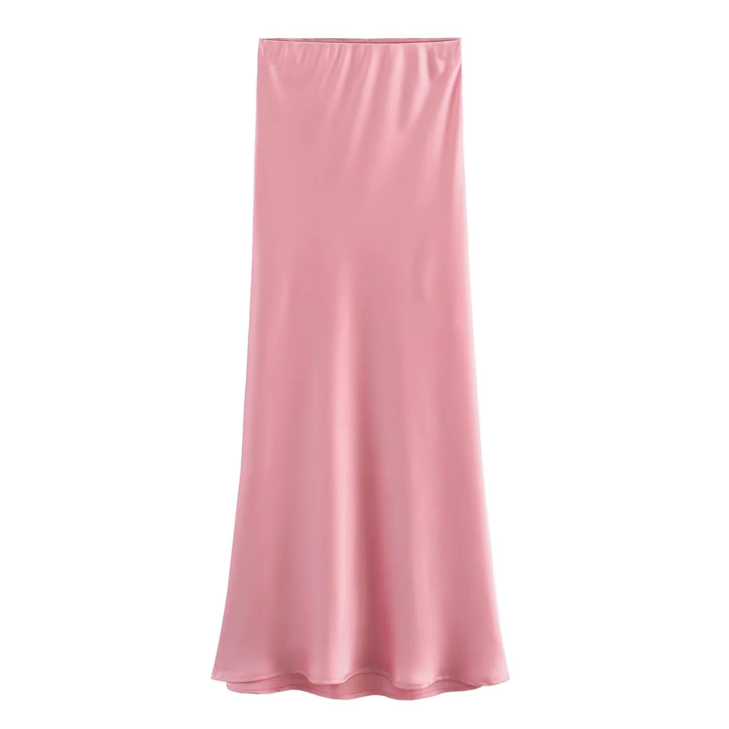 Women's Satin Pleated Midi Skirt - jasmin milk bar