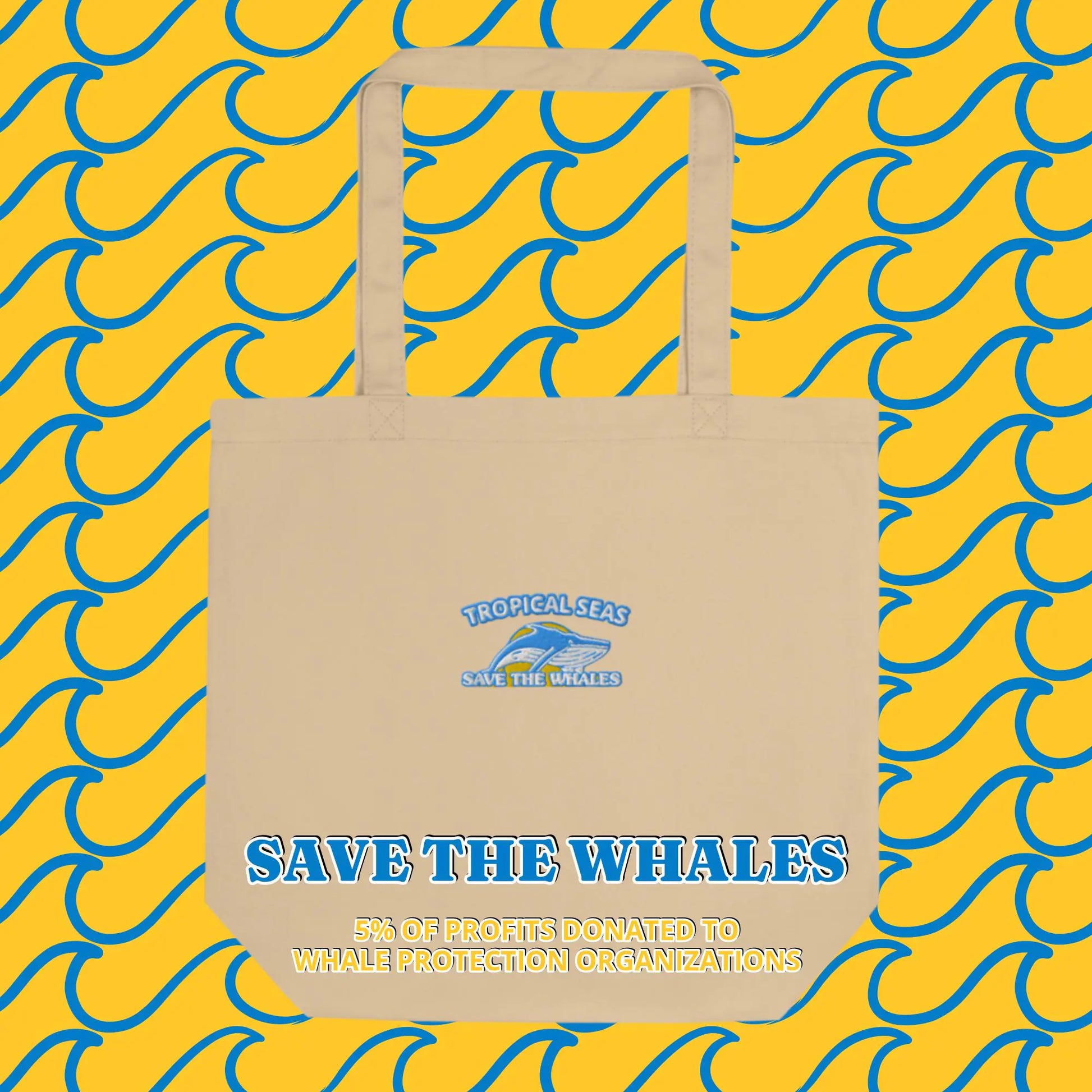 'Save the Whales' Eco Tote Bag - jasmin milk bar