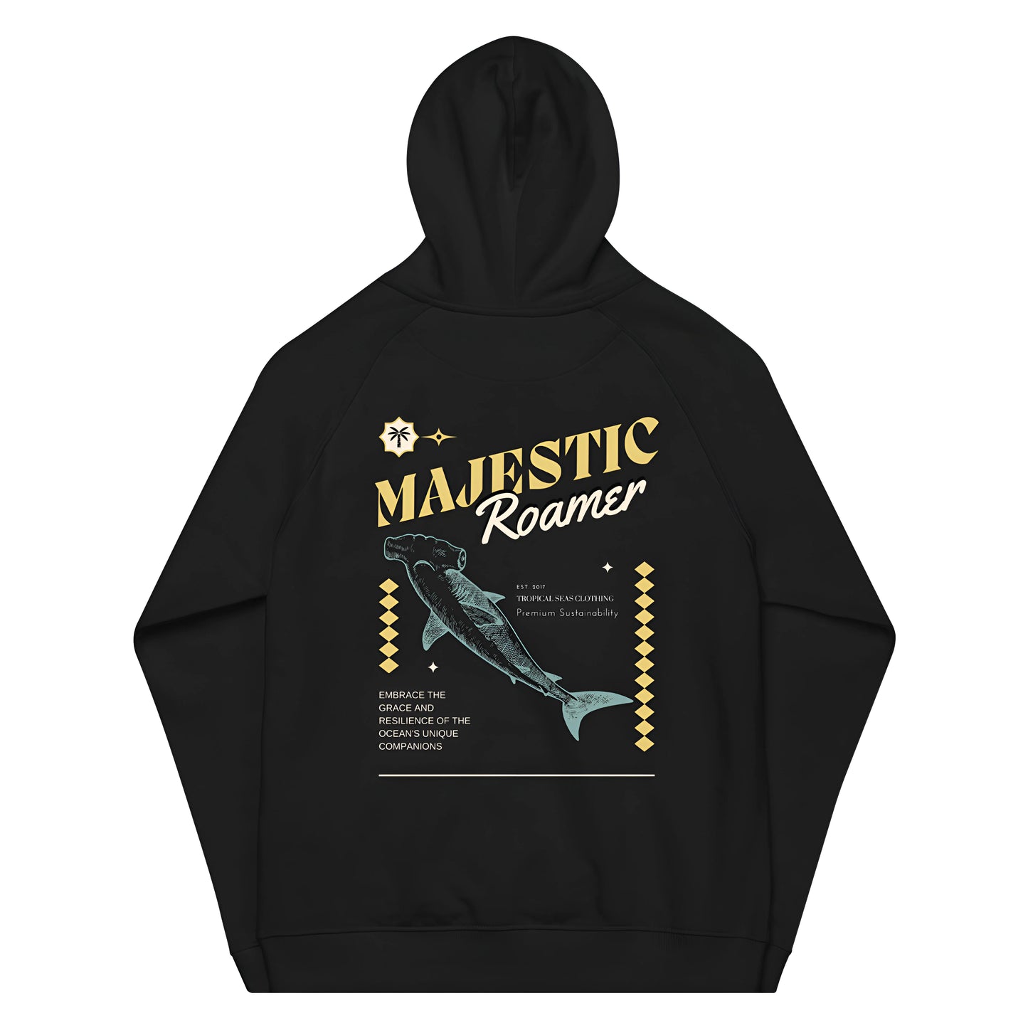 Premium Majestic Roamer Eco Hoodie - Hammerhead Shark Edition - jasmin milk bar