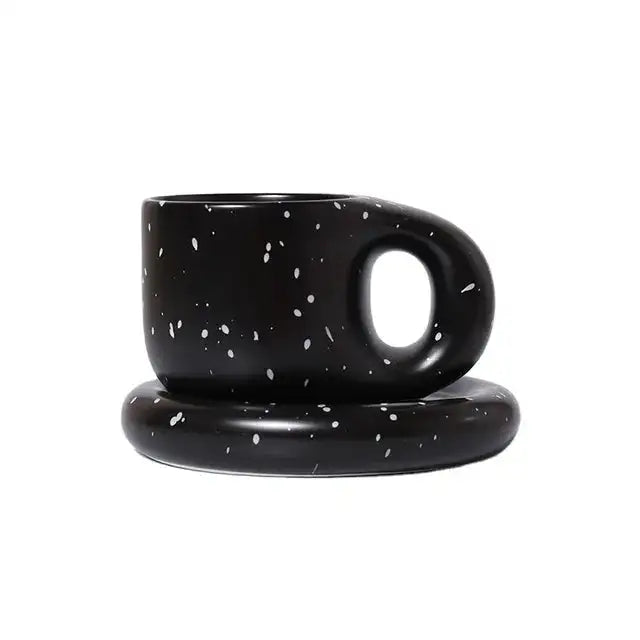 Ink Splash Fat Handle Mug - jasmin milk bar