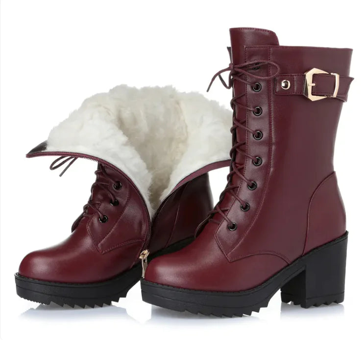 Leather Martin Boots - jasmin milk bar