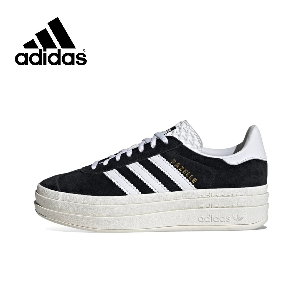 Adidas New Arrival Gazelle Bold thick bottom Men's and Women's shoes - jasmin milk bar