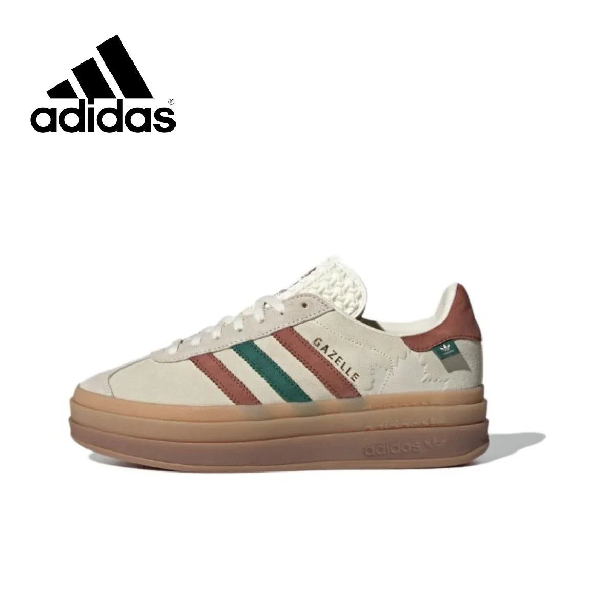 Adidas New Arrival Gazelle Bold thick bottom Men's and Women's shoes - jasmin milk bar