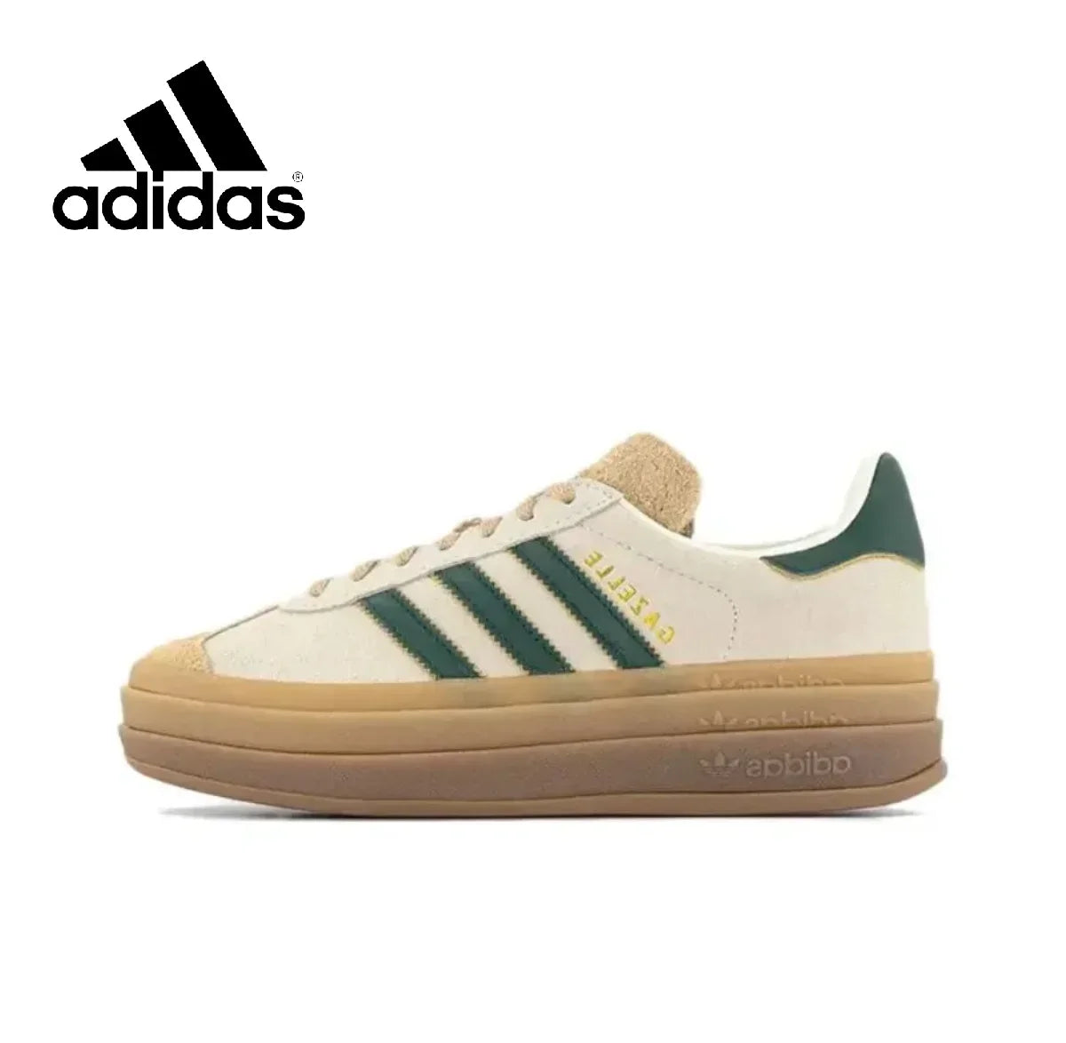 Adidas New Arrival Gazelle Bold thick bottom Men's and Women's shoes - jasmin milk bar