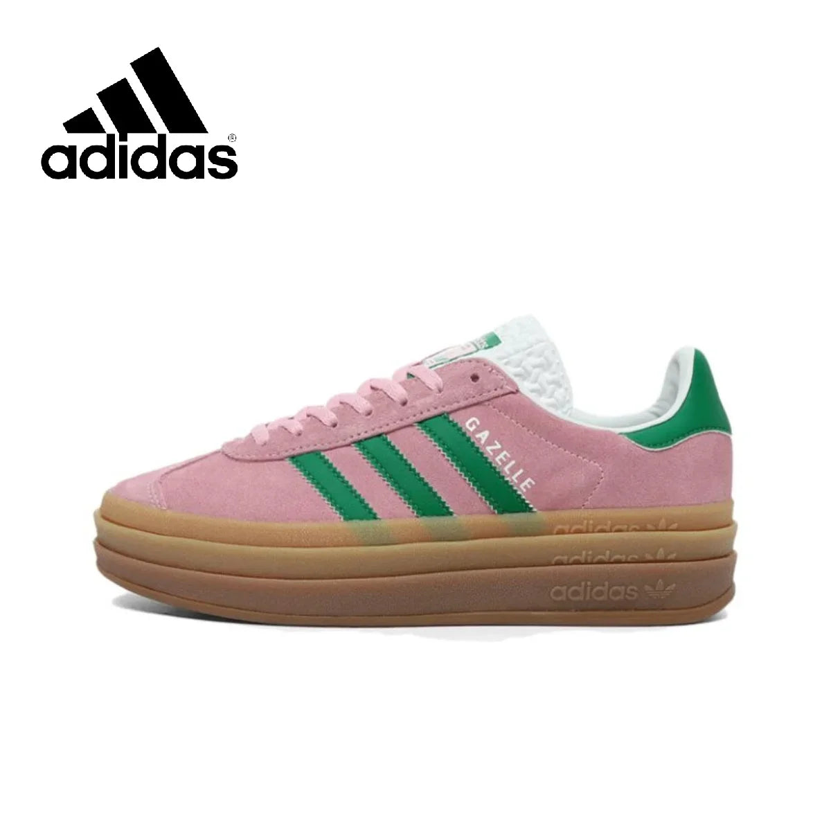 Adidas New Arrival Gazelle Bold thick bottom Men's and Women's shoes - jasmin milk bar