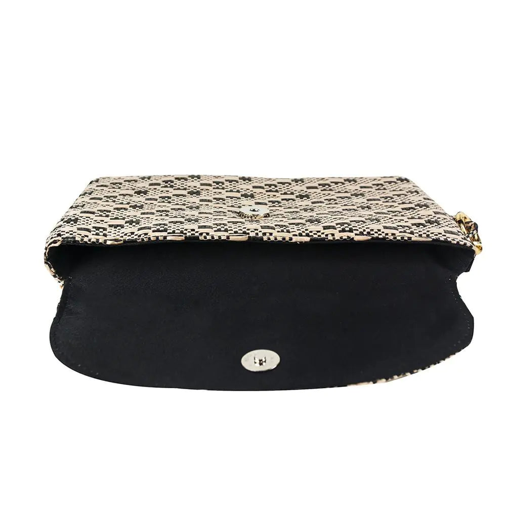 Phoenix Clutch-Tan / Midnight Black - jasmin milk bar