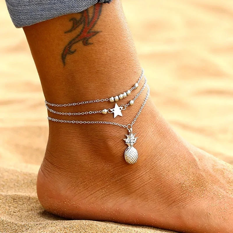 Bohemian Wave Anklets - Handmade Cotton Foot Jewelry - jasmin milk bar