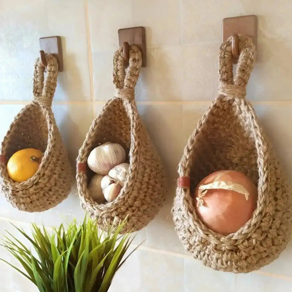 Wall Hanging Macrame Basket - jasmin milk bar