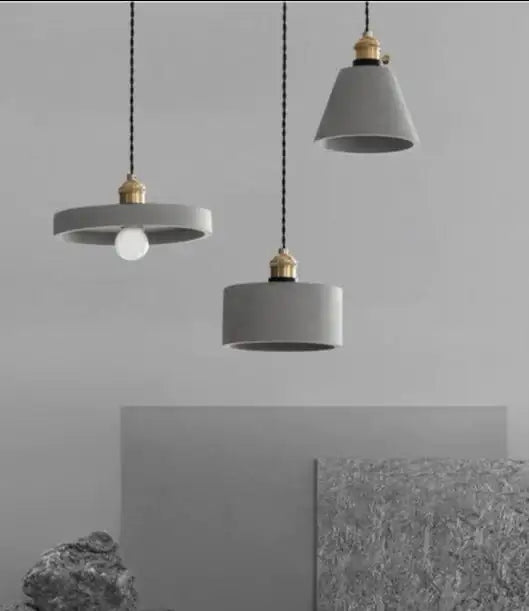 Vintage Style Cemented Pendant Light - jasmin milk bar