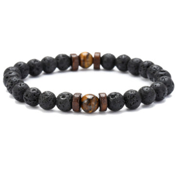 Black Volcanic Stone Bracelet - jasmin milk bar