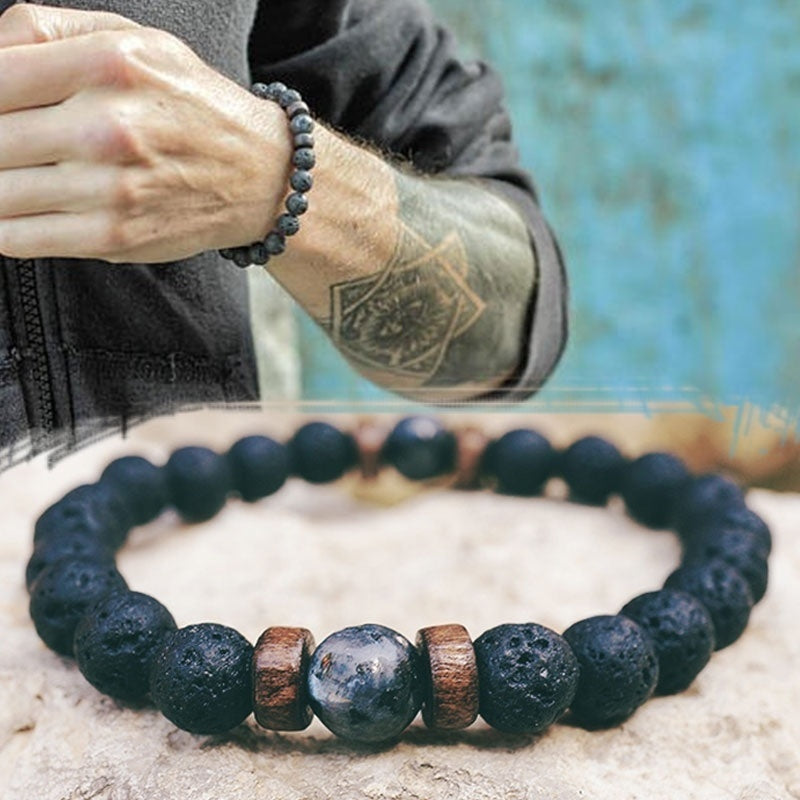 Black Volcanic Stone Bracelet - jasmin milk bar