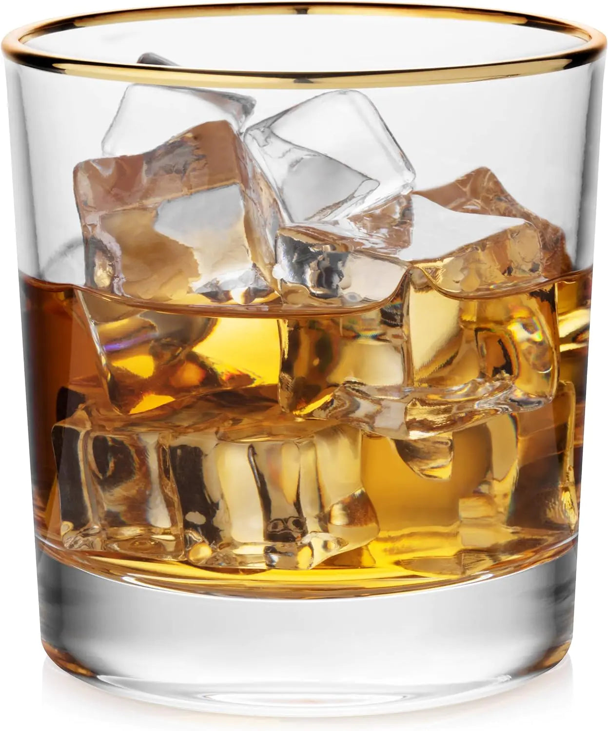 Gold-Rimmed Whiskey Tumblers Set Of 4 - jasmin milk bar