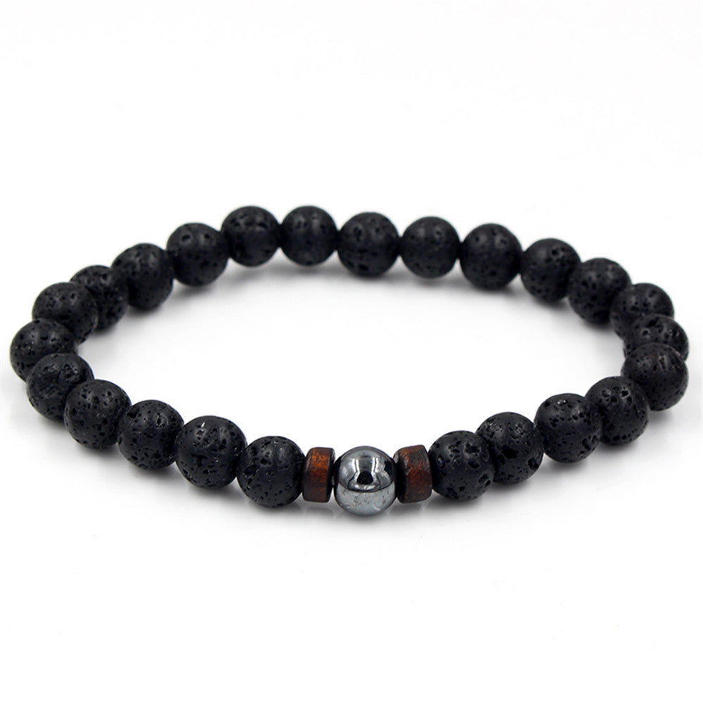 Black Volcanic Stone Bracelet - jasmin milk bar