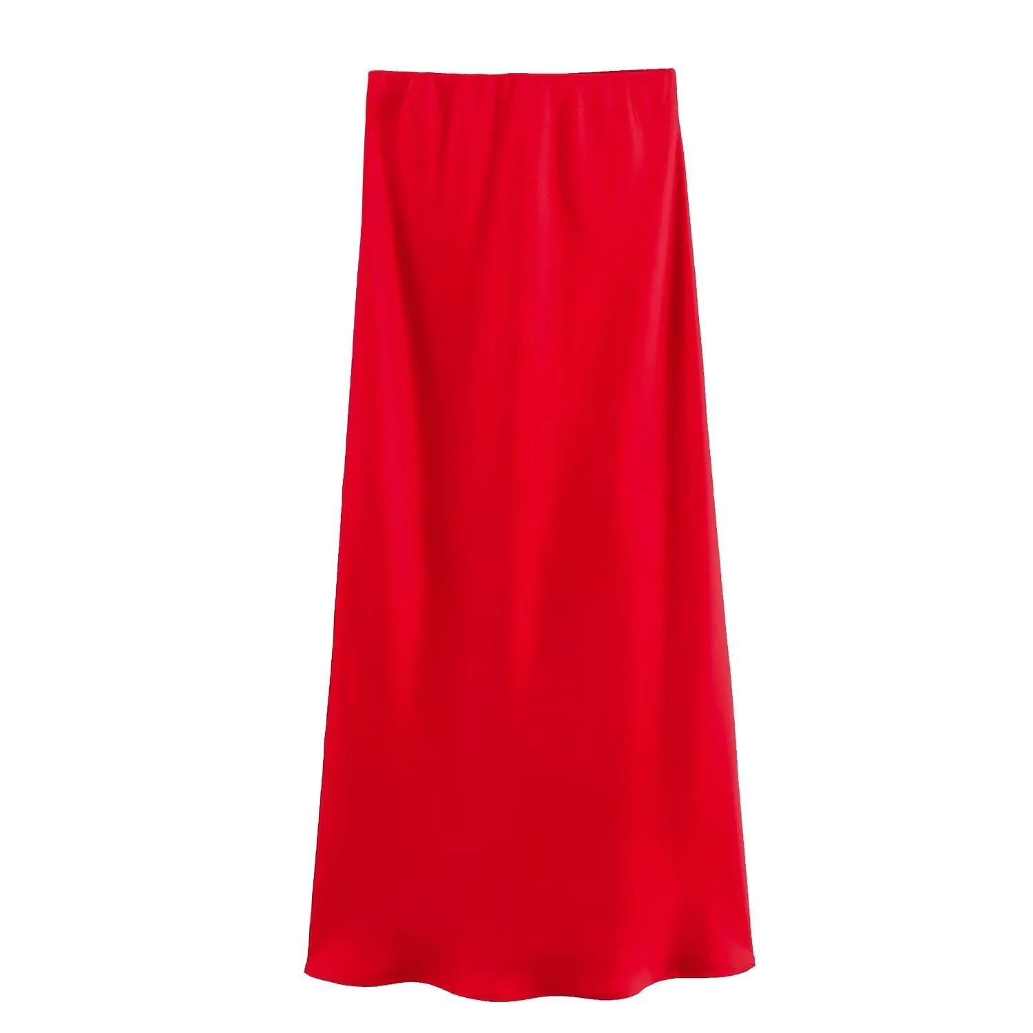 Women's Satin Pleated Midi Skirt - jasmin milk bar