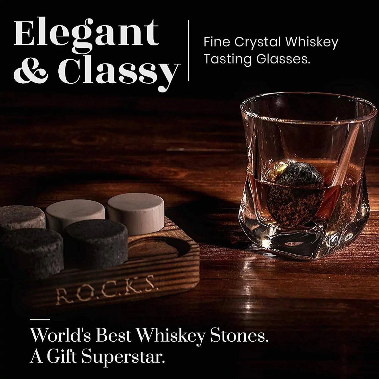 The Connoisseur's Set - Whiskey Stones & Twist Glass Edition - jasmin milk bar