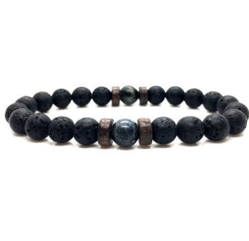 Black Volcanic Stone Bracelet - jasmin milk bar