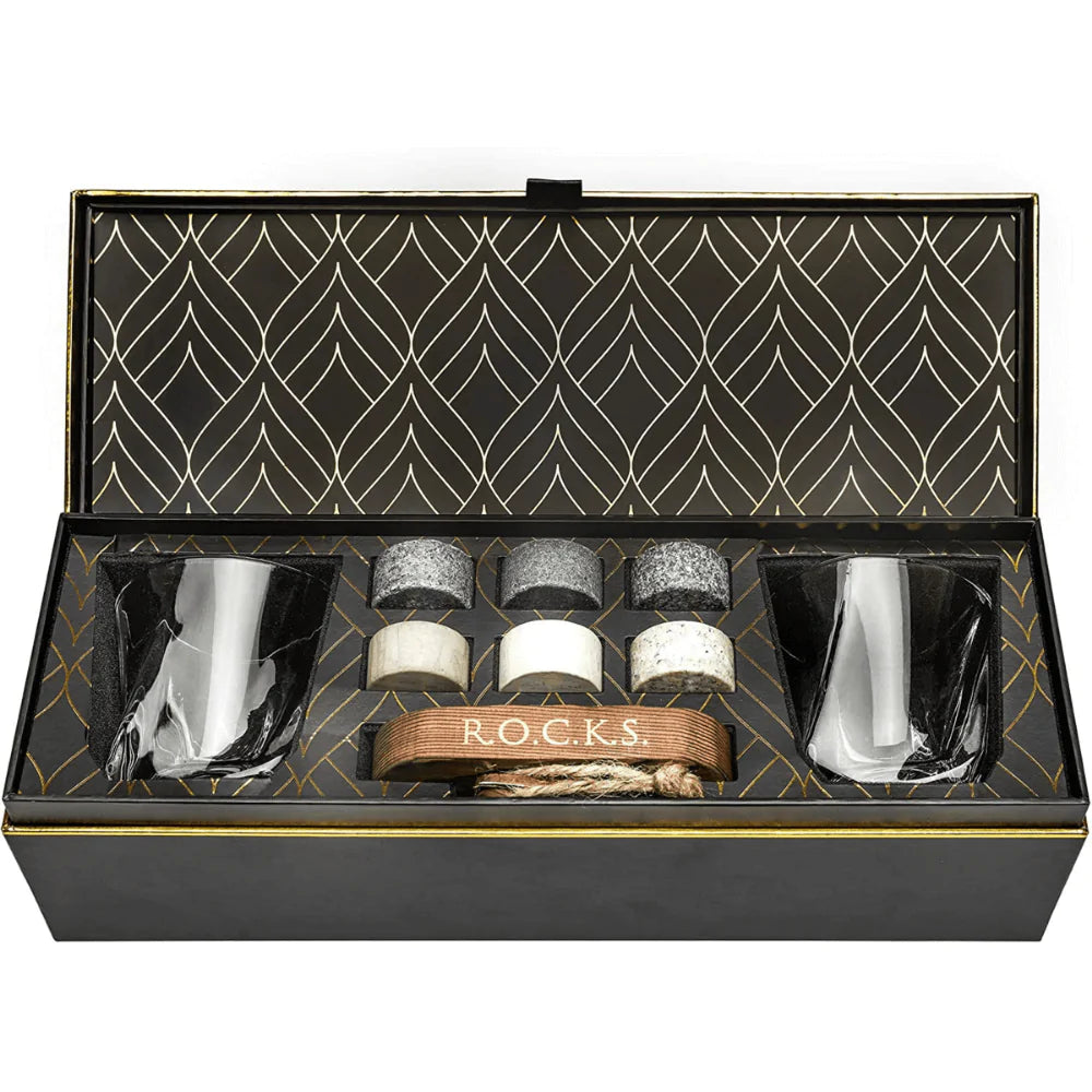 The Connoisseur's Set - Whiskey Stones & Twist Glass Edition - jasmin milk bar