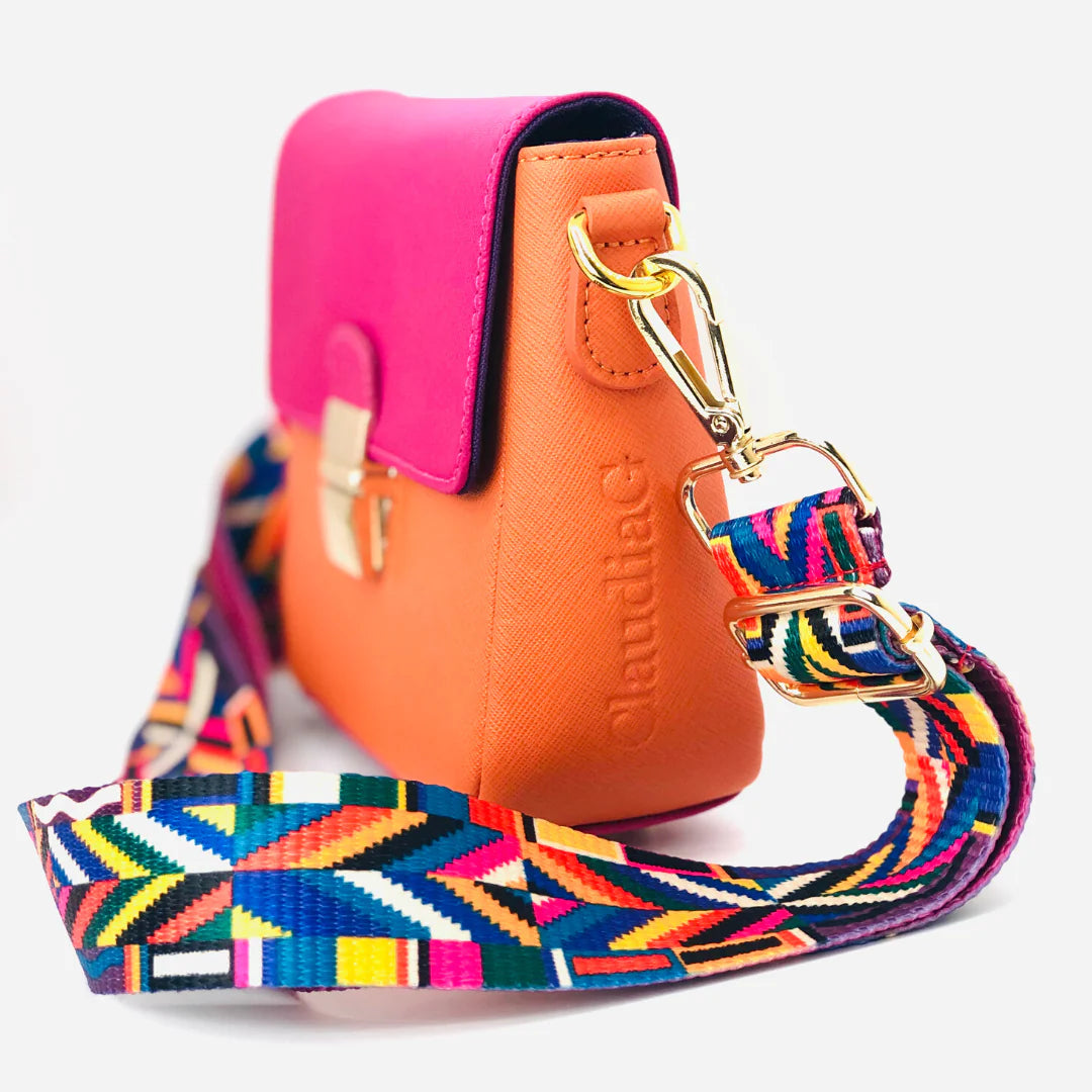 Tiny Leather Handbag -Watermelon/Orange (Option 1) - jasmin milk bar