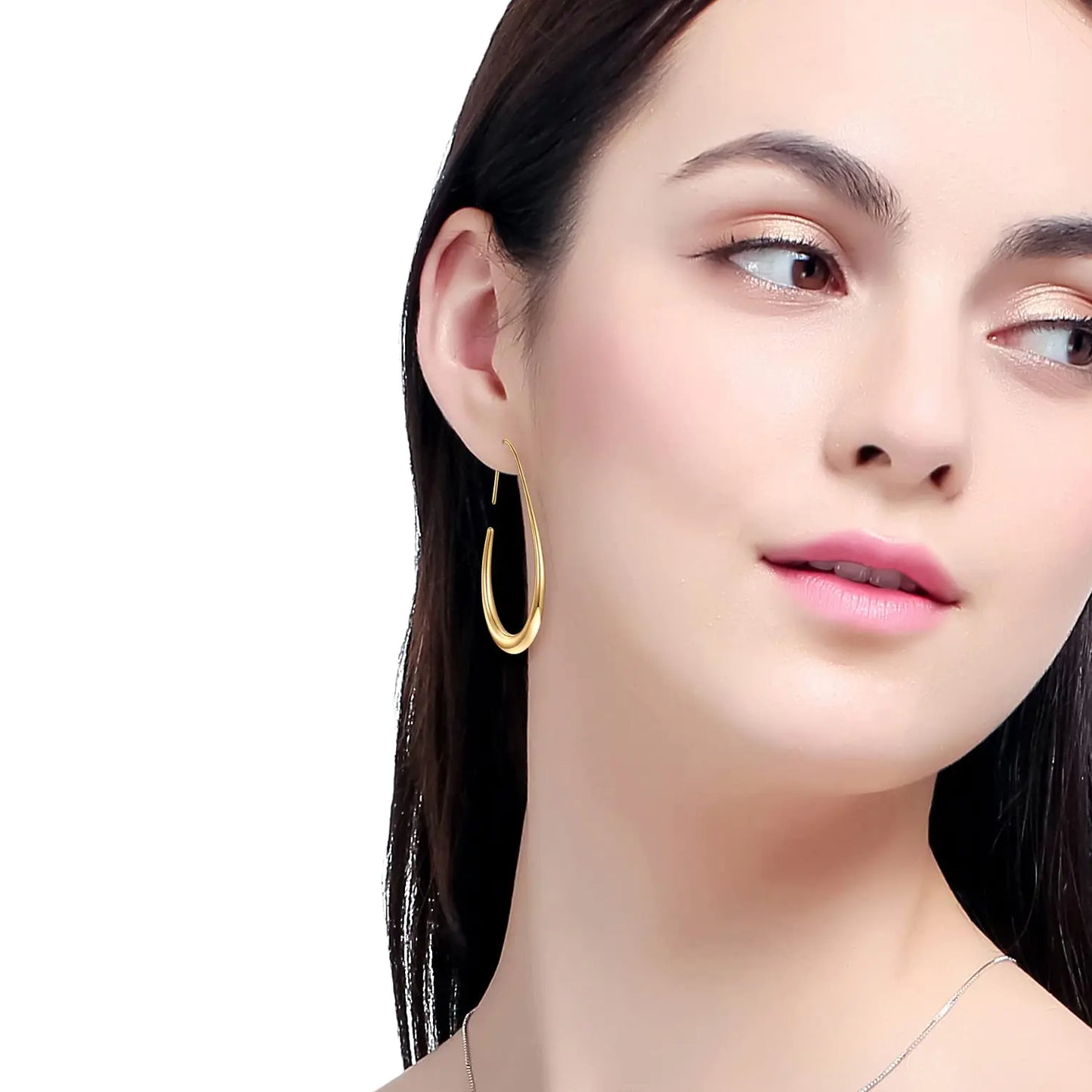 Lightweight Teardrop Hoop Earrings - jasmin milk bar