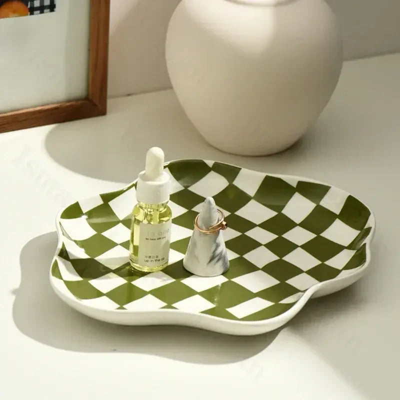 Nordic Checkerboard Jewelry Storage - jasmin milk bar