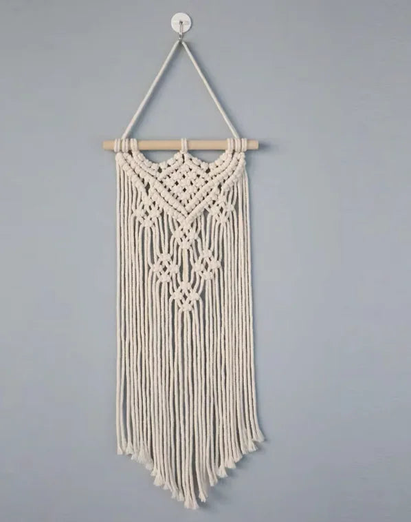 Handwoven Macrame Wall Hanging – Bohemian Cotton Rope Tapestry for Home Décor - jasmin milk bar