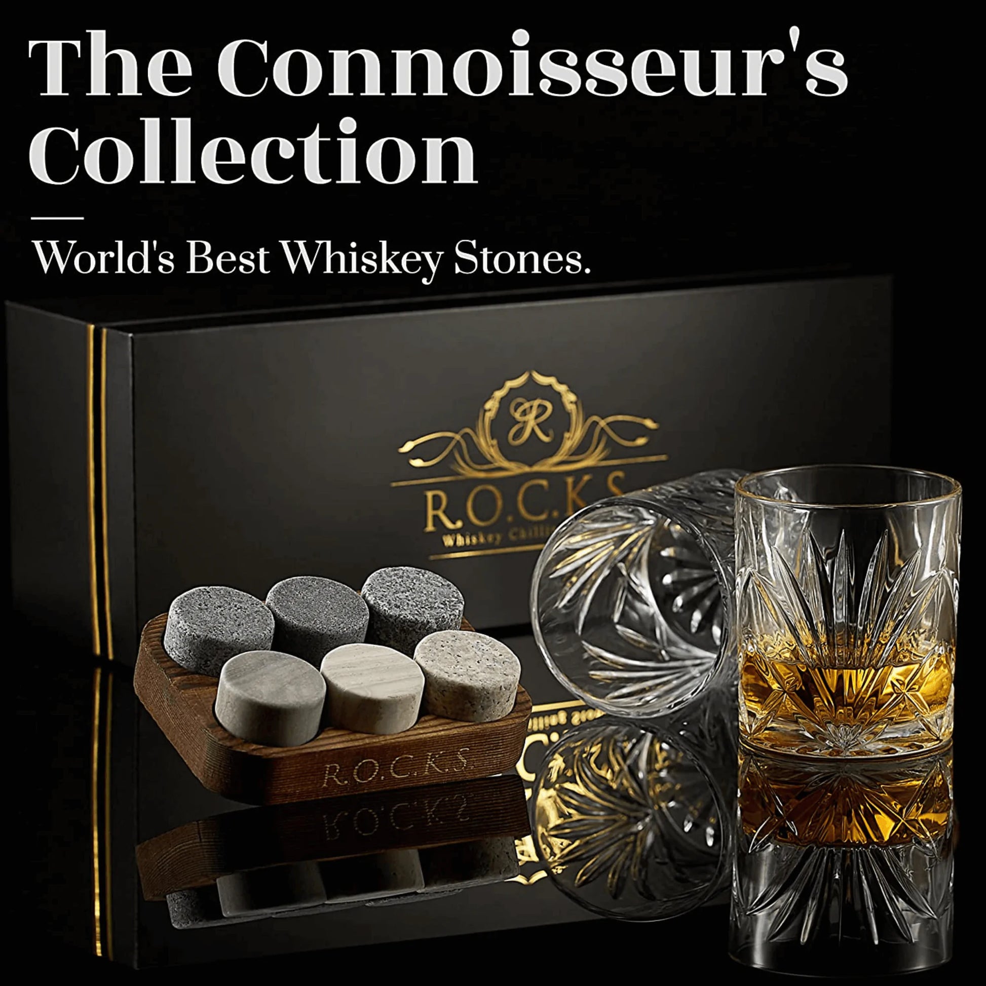 The Connoisseur's Set - Whiskey Stones & Palm Glass Edition - jasmin milk bar