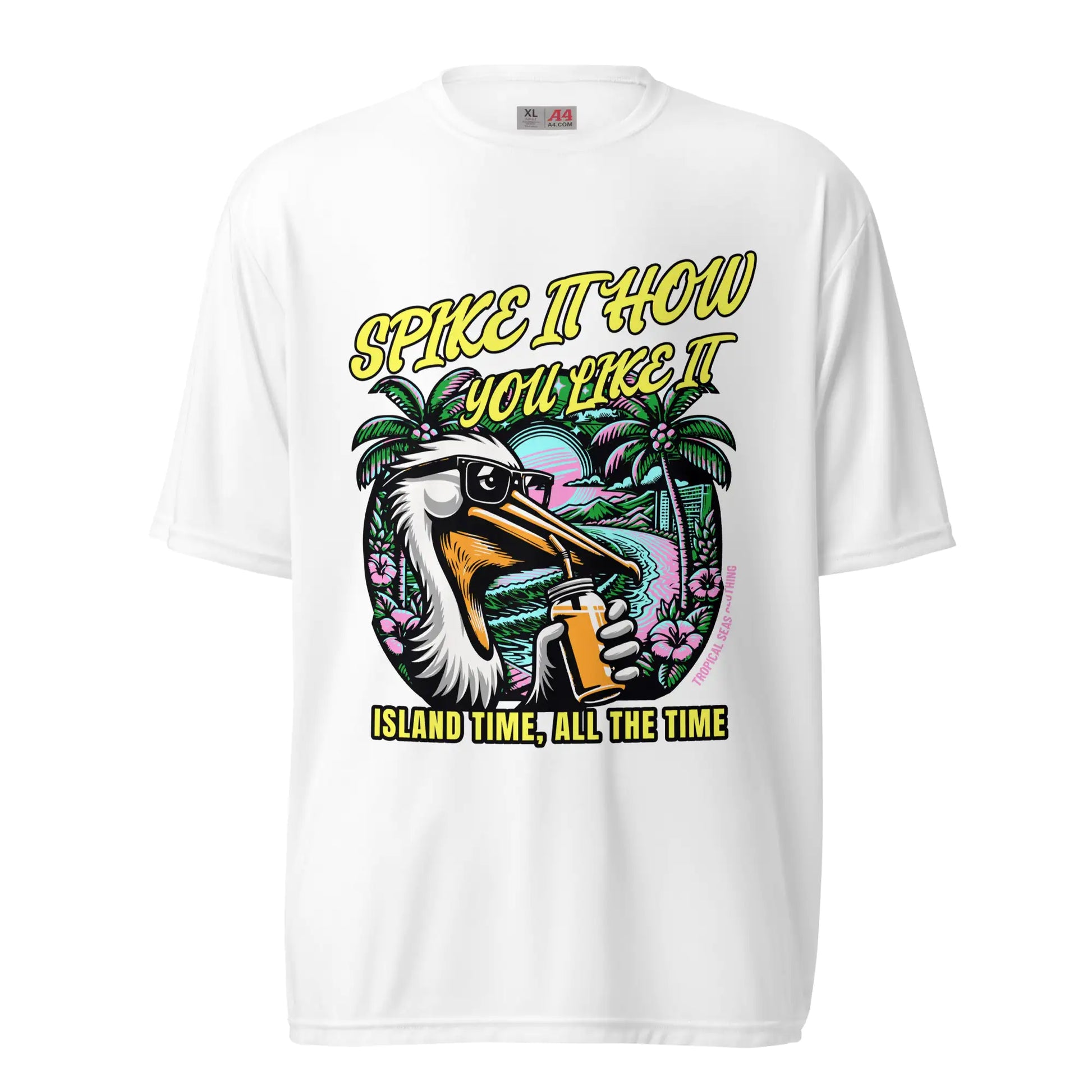 Spike It How You Like It Performance Pelican T-shirt - jasmin milk bar