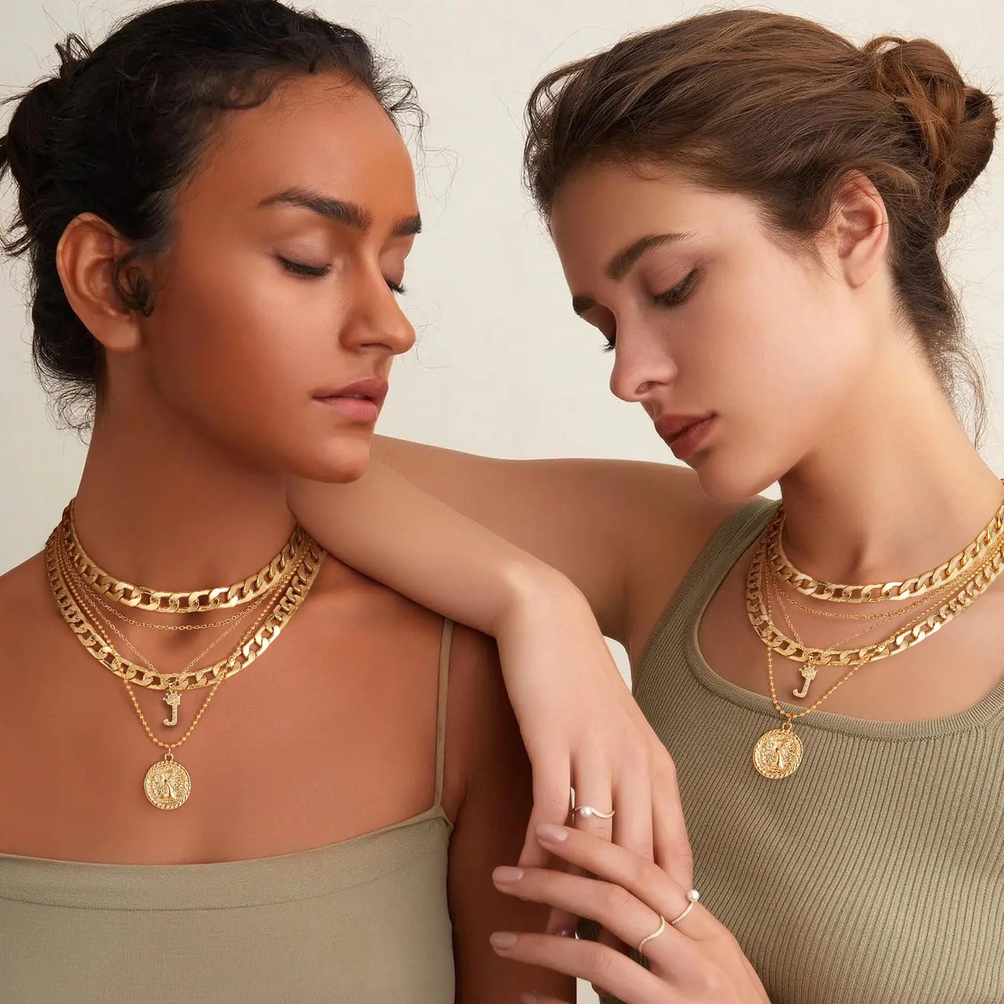 MJartoria Gold Layered Necklaces - jasmin milk bar