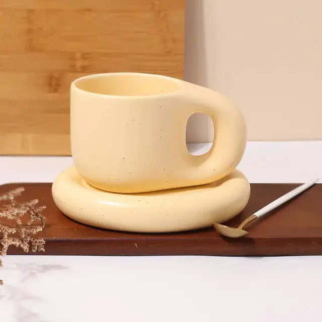 Ink Splash Fat Handle Mug - jasmin milk bar