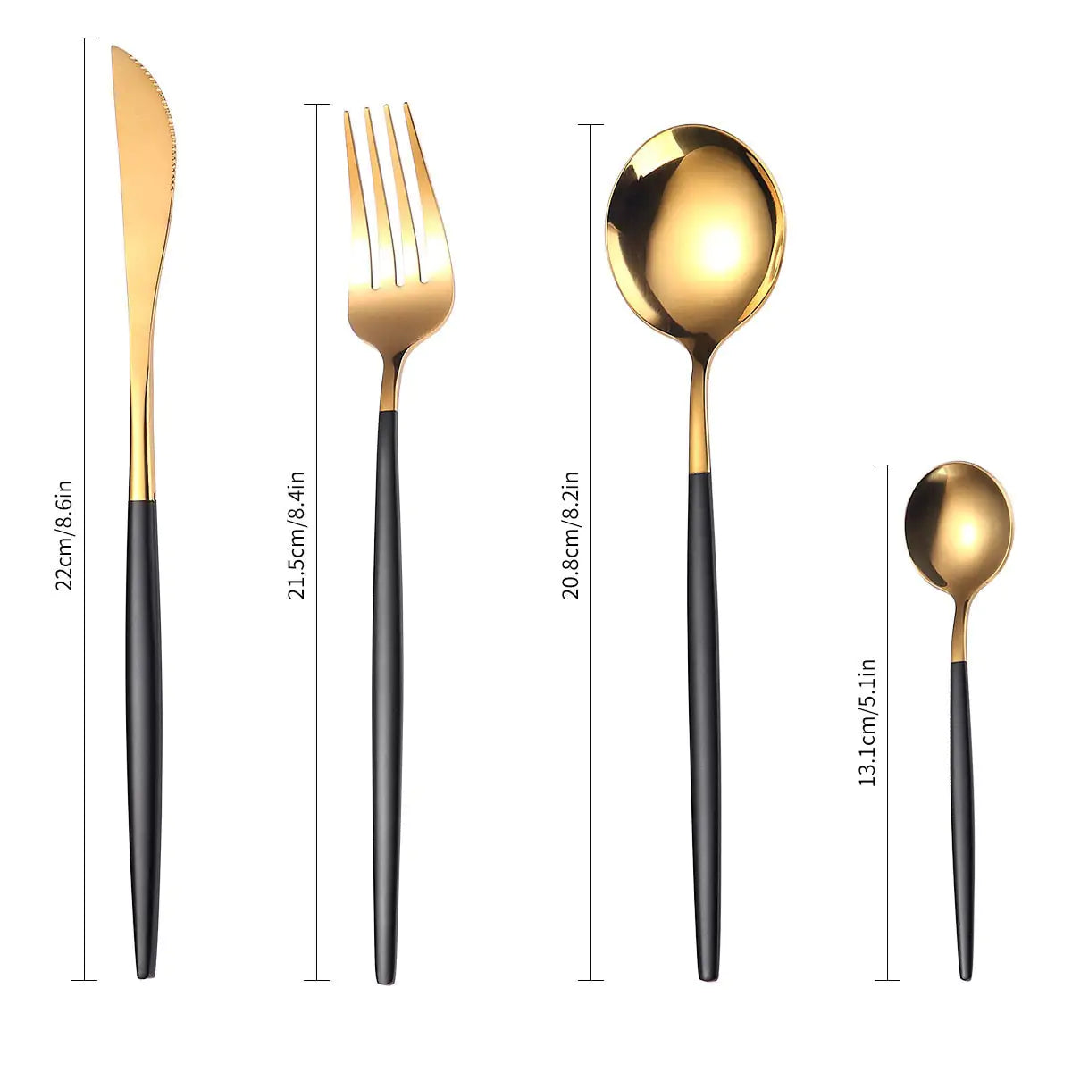 24pcs Gold Stainless Steel Cutlery Set - jasmin milk bar