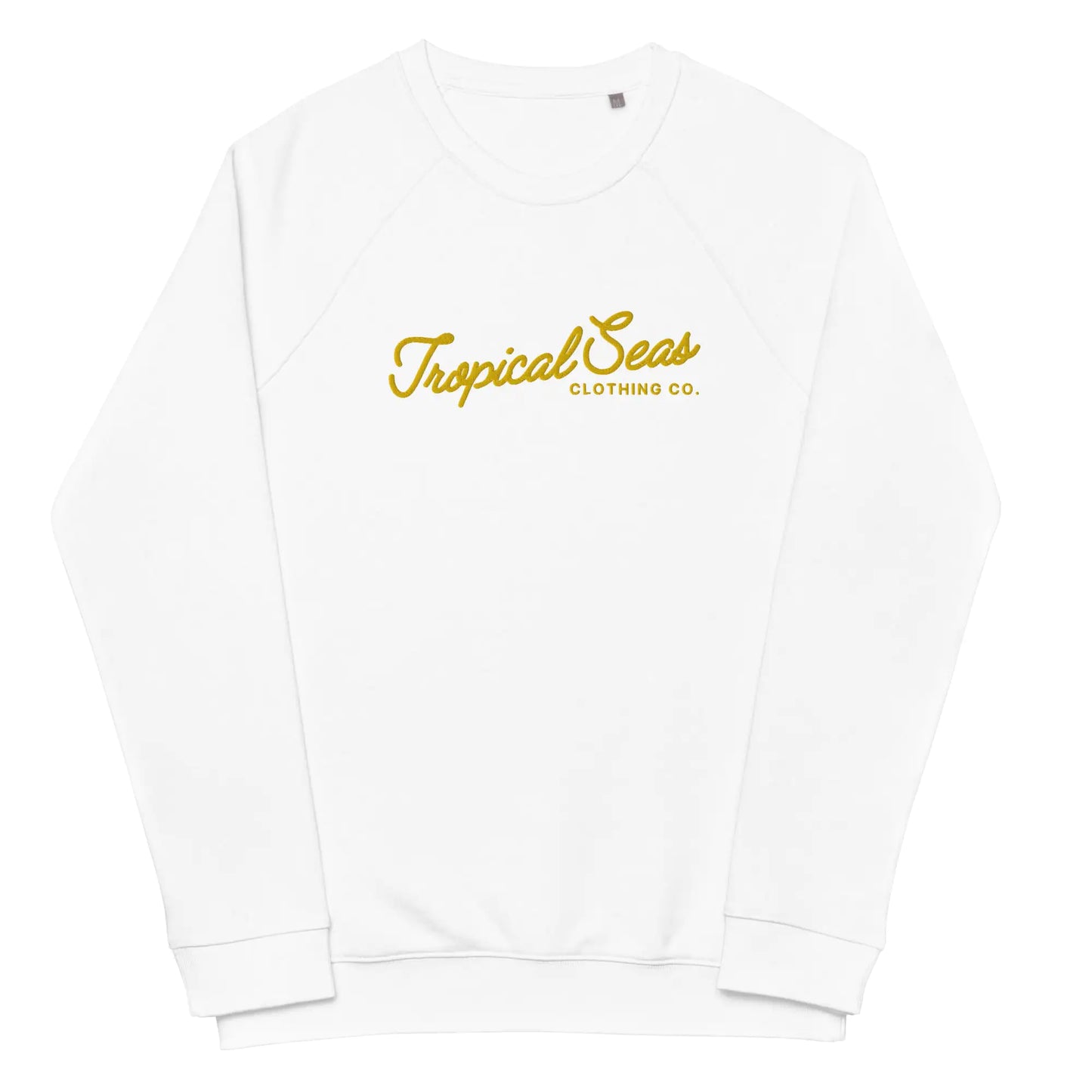 Embroidered Tropical Seas Organic Raglan Sweatshirt - jasmin milk bar