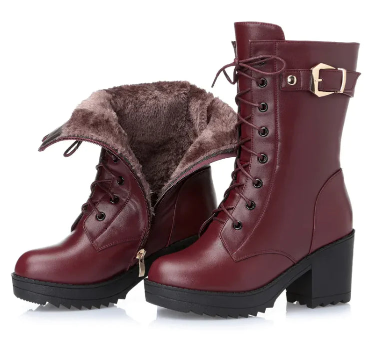 Leather Martin Boots - jasmin milk bar