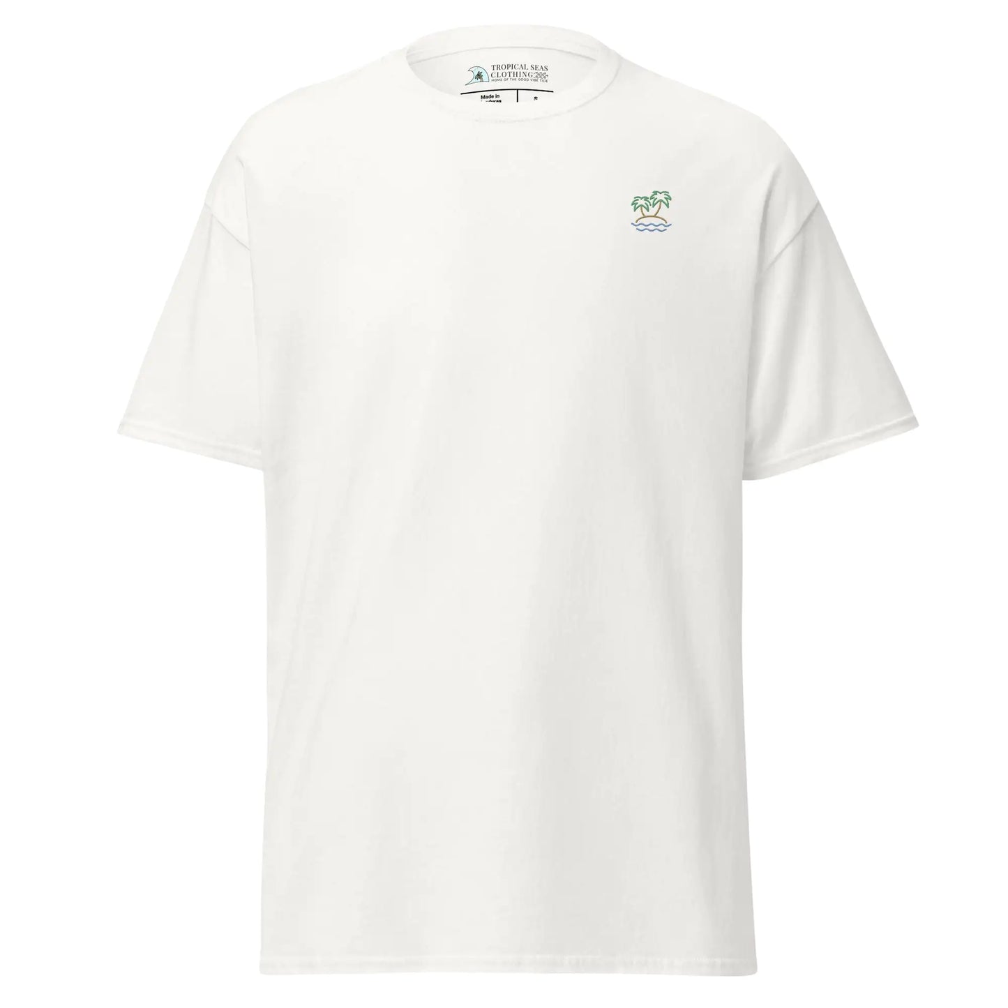 Embroidered Beach and Chill Classic Tee - jasmin milk bar