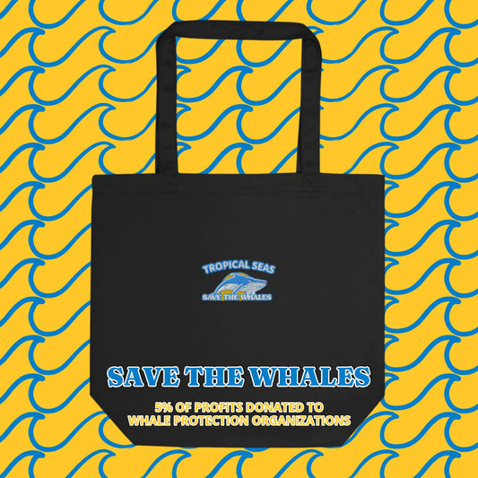 'Save the Whales' Eco Tote Bag - jasmin milk bar