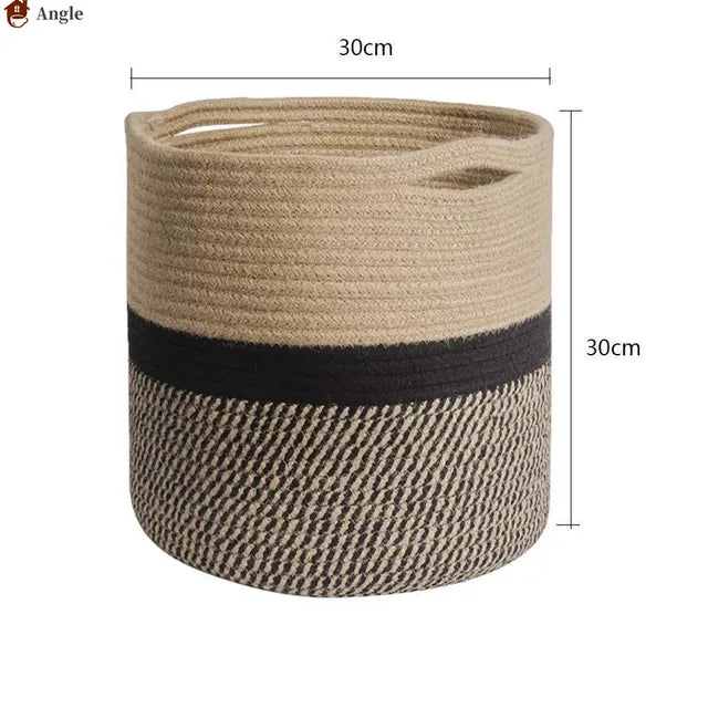 Thick Heavy Cotton Rope Laundry Bucket - jasmin milk bar