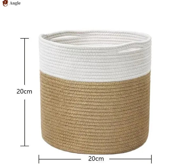 Thick Heavy Cotton Rope Laundry Bucket - jasmin milk bar